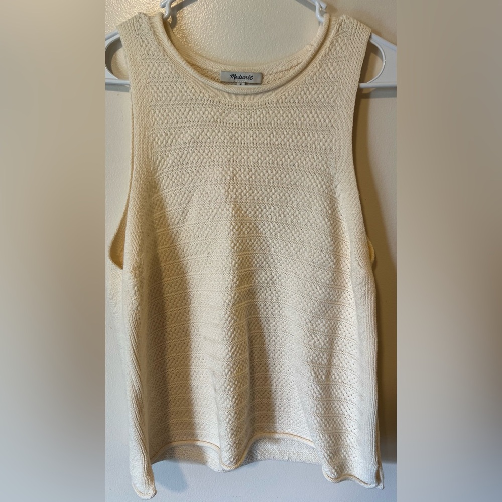 Madewell Ivory Norris Sweater Vest